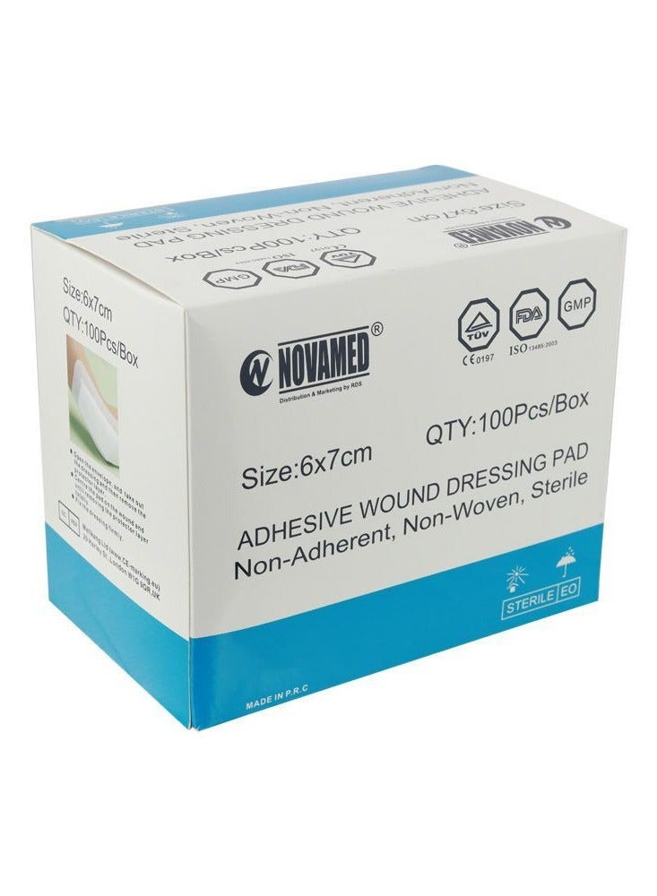 Novamed Adhesive Wound Dressing Pad 6 x 7 cm 100's