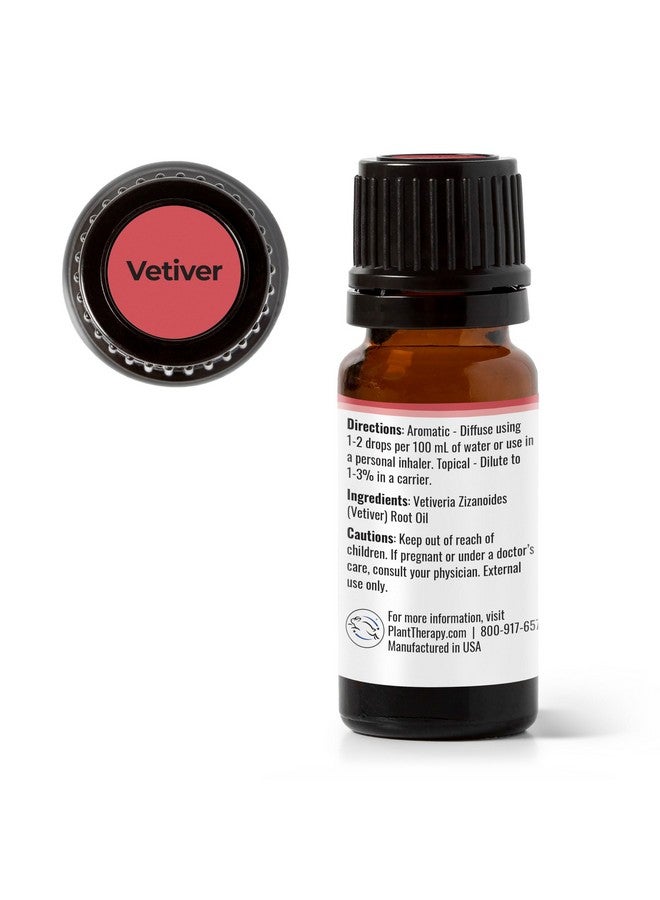 Vetiver Essential Oil 100% Pure Undiluted Natural Aromatherapy Therapeutic Grade 10 Ml (1/3 Oz)