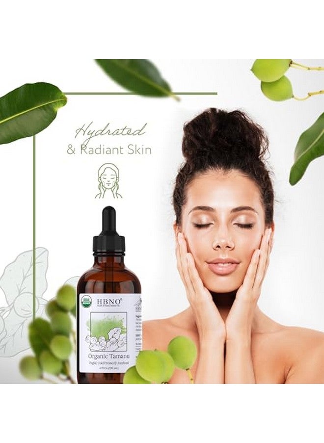 Organic Tamanu Oil Huge 4 Oz (120Ml) Value Size Usda Certified Organic Tamanu Oil Cold Pressed Carrier Oil For Face Body Lips Nails Shampoo & Conditioner