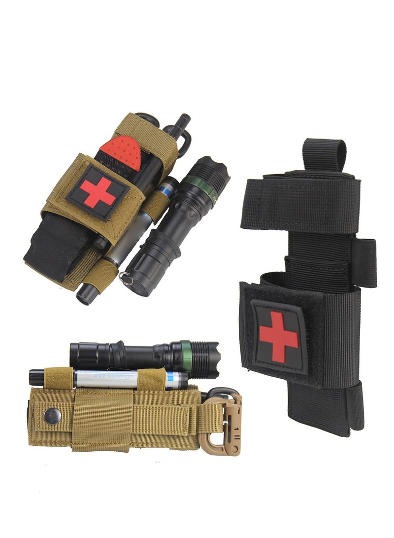 First Aid Tourniquet Pouch, Tactical First Aid Pouch, Nylon Water-Resistant Edc Pouch Outdoor Survival Gear for Outdoor Camping Hiking, Adventure Field Tactical Police First Responders