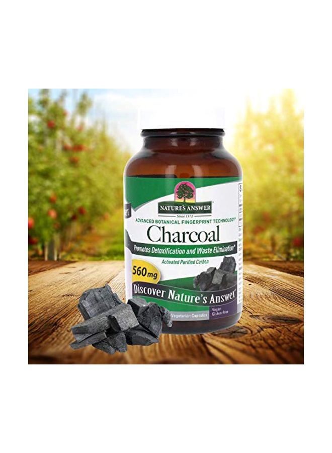 Charcoal Promotes Detoxification And Waste Elimination 560 Mg 90 Veg Capsules