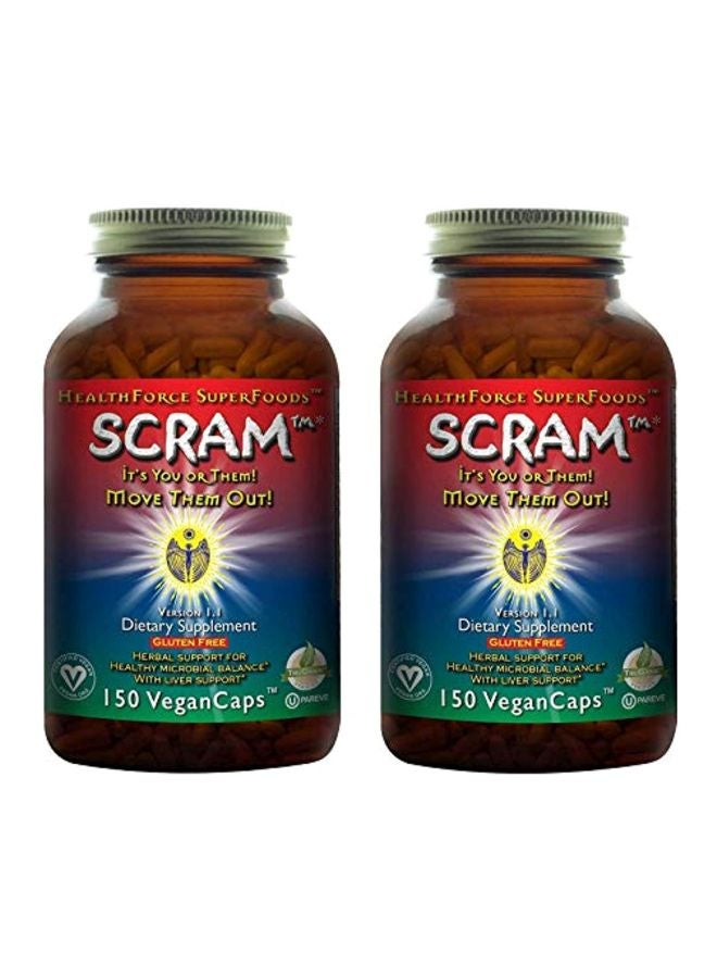 Pack Of 2 Scram Dietary Supplement -150 Vegan Capsules