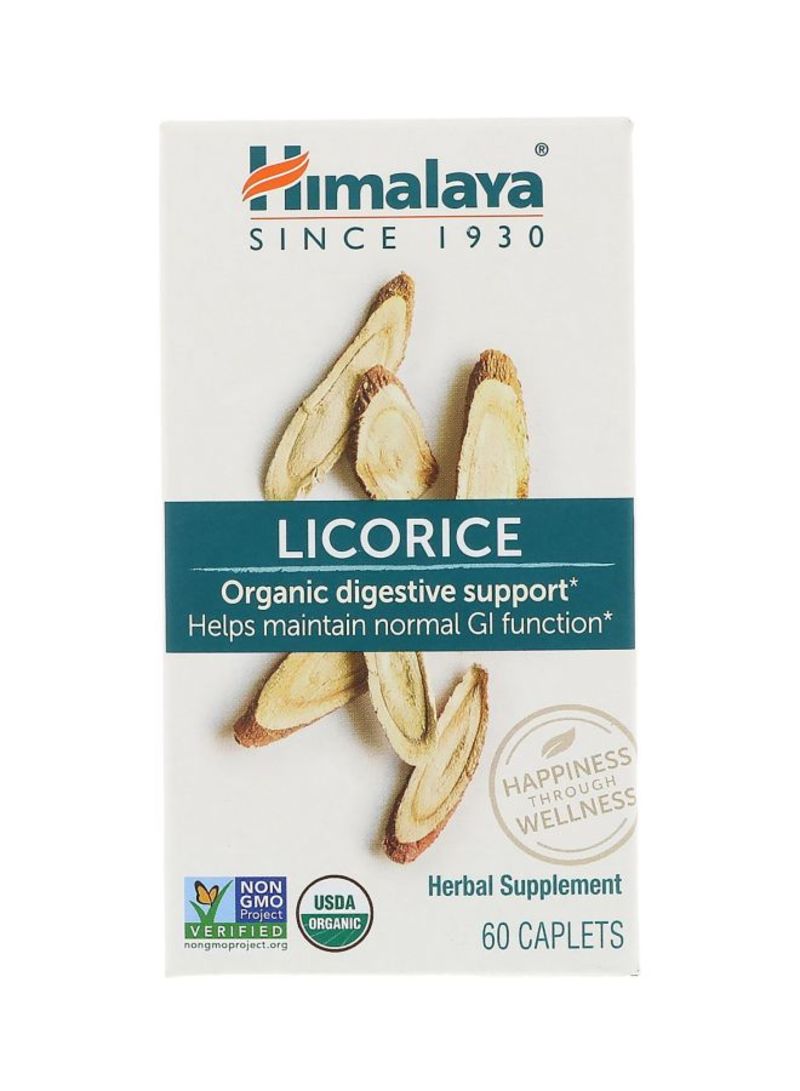 Licorice Organic Herbal Supplement - 60 Caplets