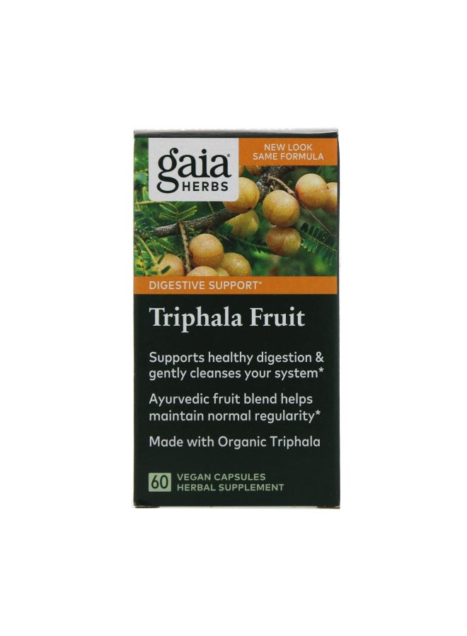 Triphala Fruit Herbal Supplement - 60 Vegan Capsules