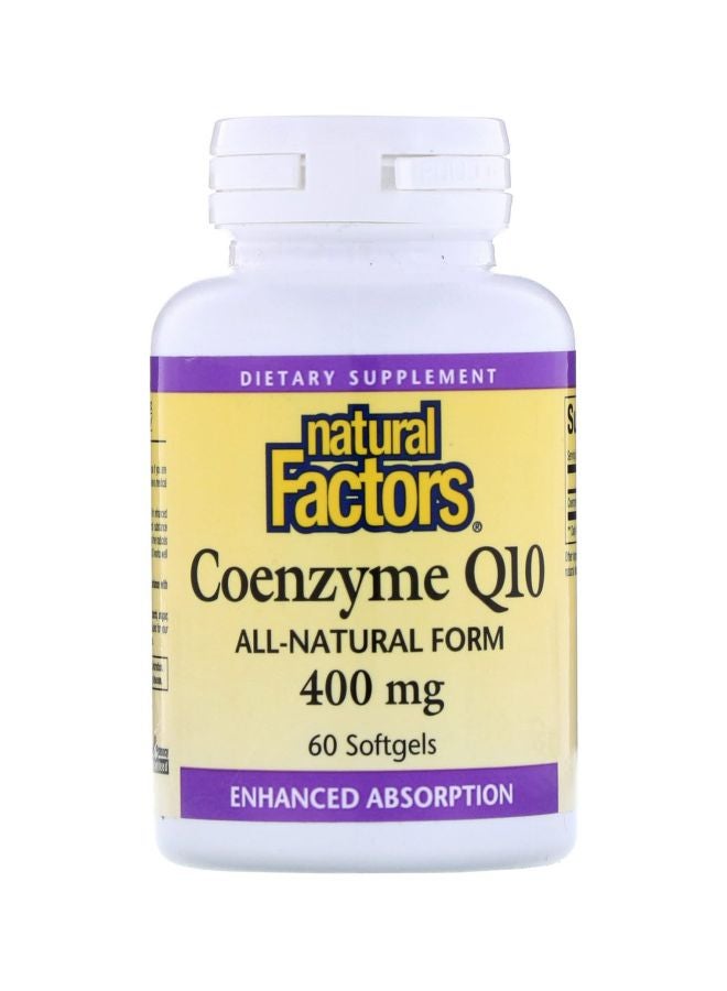 Coenzyme Q10 400mg Dietery Supplement - 60 Softgels