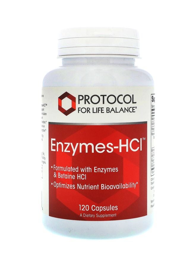 Enzymes-HCI Dietary Supplement - 120 Capsules