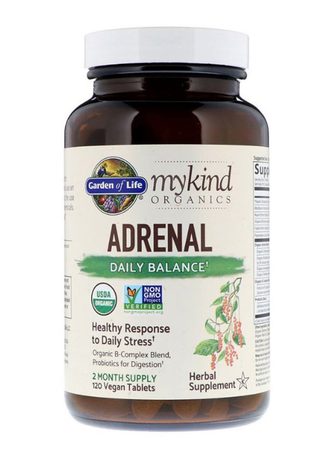 MyKind Organics Adrenal Daily Balance - 120 Vegan Tablets