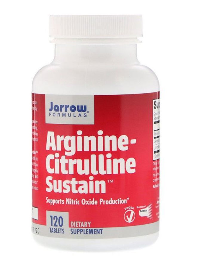 Arginine-Citrulline Sustain Support Nitric Oxide Production - 120 Tablets