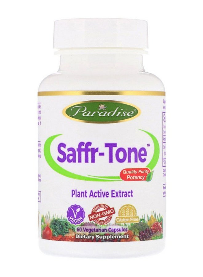 Saffr-Tone Plant Active Extract Dietary Supplement - 60 Vegetarian Capsules