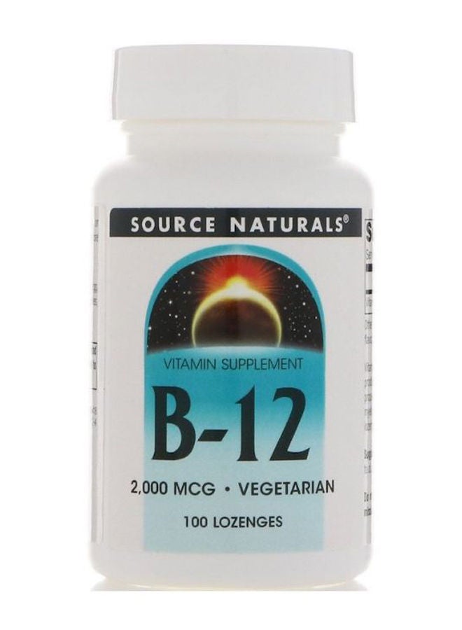 B-12 Vitamin Supplement - 100 Lozenges