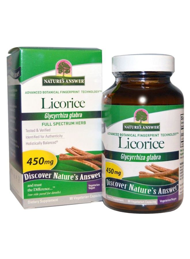 Licorice Full Spectrum Herb Dietary Supplement 450 mg - 90 Capsules