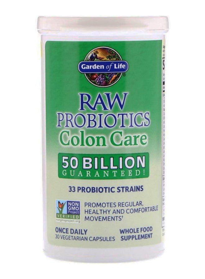 Raw Probiotics Colon Care - 30 Capsules