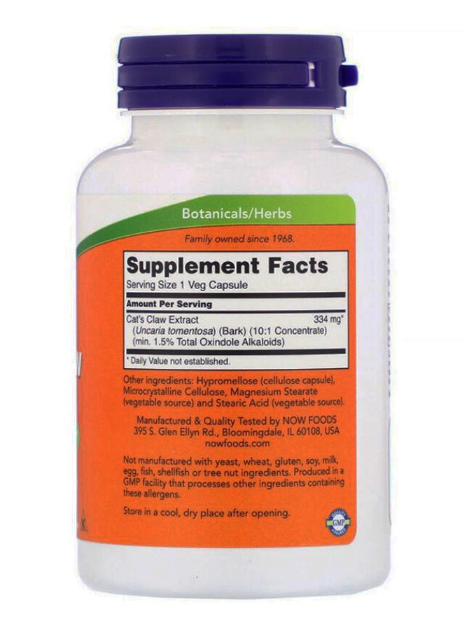 Immune Support Cats Claw Extract - 120 Veg Capsules