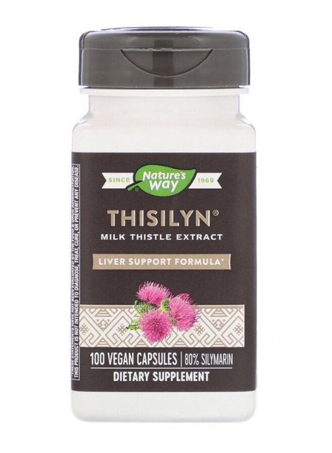 Thisilyn Milk Thistle Extract Dietary Supplement - 100 Capsules