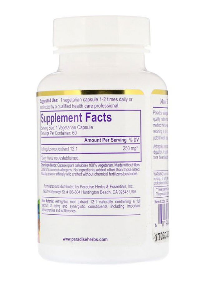 Astragalus 12:1 Concentrated Potency - 60 Capsules