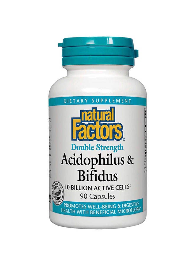 Natural Factors Acidophilus and Bifidus, 10 Billion Active Cells, 90 Capsules