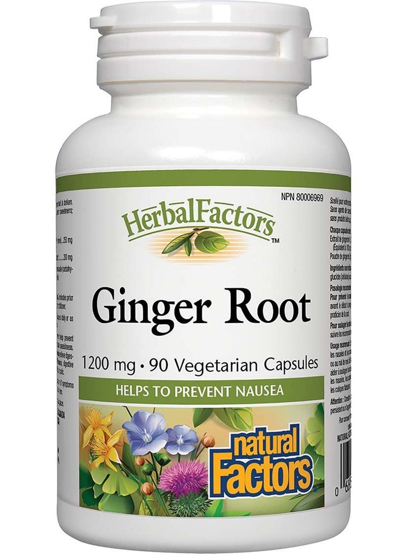 Natural Factors Ginger Root, 1200 mg, 90 Veggie Capsules
