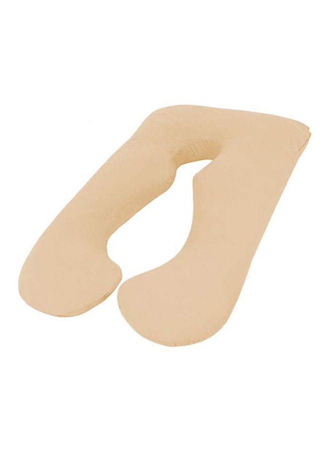 U Shaped Comfortable Maternity Pillow Made With Microfiber - Beige Microfiber Beige 70x25x120cm