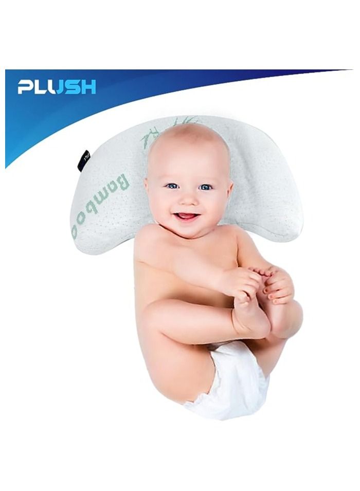 PLUSH Full Body C-Shape Pregnancy Pillow for Maternity Support & Baby Pillow for Head and Neck Support (Perfect Combo for Mom and Baby)