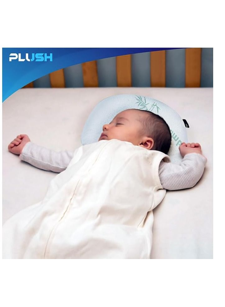 PLUSH Full Body C-Shape Pregnancy Pillow for Maternity Support & Baby Pillow for Head and Neck Support (Perfect Combo for Mom and Baby)