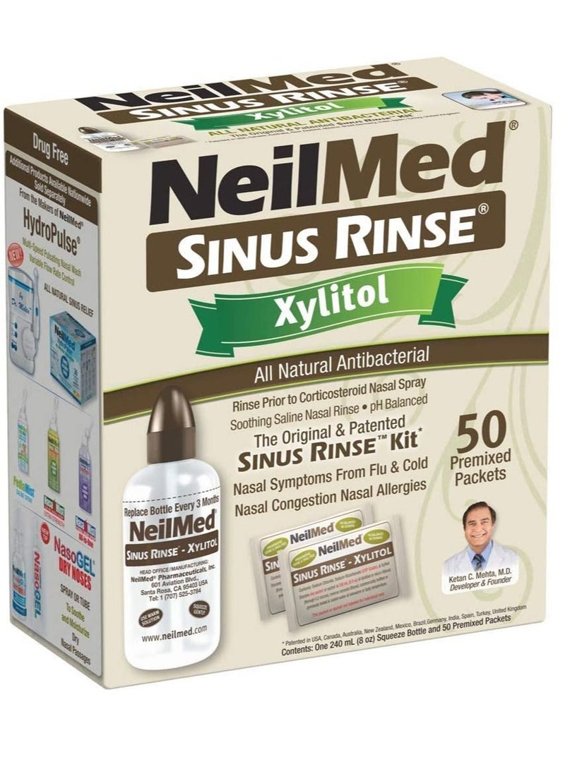 Sinus Rinse Kit with Xylitol 50 Count