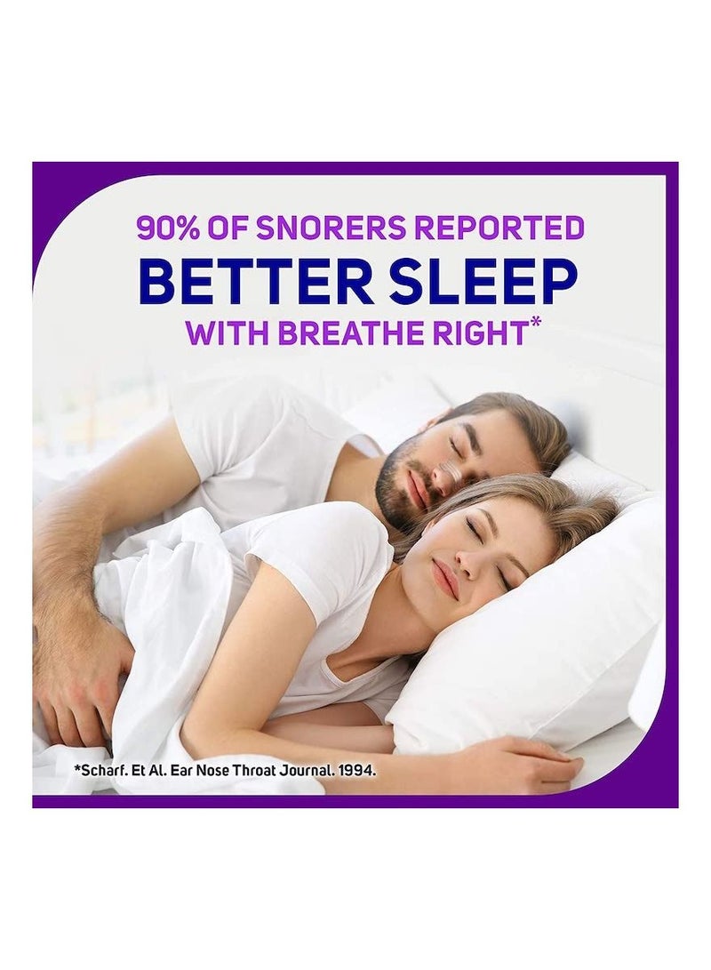 Breathe Right Nasal Strips Calming Lavender Scent Extra Strength Tan Nasal Strips Help Stop Snoring Snoring Solution & Nasal Congestion Relief Caused By Colds & Allergies 26 Count