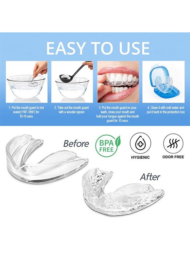 Dental Guards，Anti Grinding ,Anti Snoring And Teeth Whitening Tray,Anti Grinding Teeth Custom Moldable Dental Night Guard Dental Night Guards ,Stops Bruxism,  2 Sizes, Pack of 8 with Travel Hygien