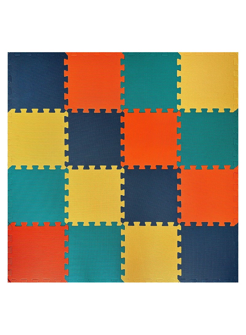 COOLBABY Soft Non-Toxic Baby Play Mat , Toddler Playmat , Colorful Jigsaw Puzzle PlayMat | (16PCS)
