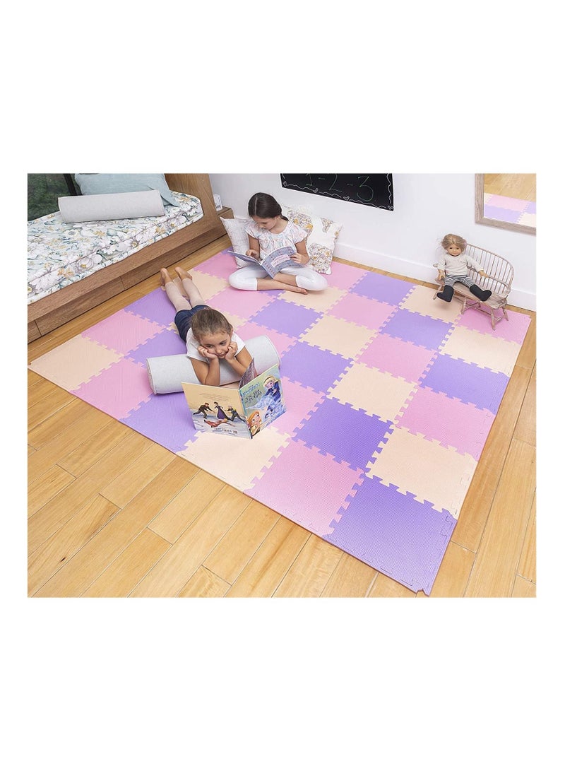 16PCS Set Baby Play Mat Eva Foam Kids Rug Puzzle Mat Floor Playmat Crawl Mat Carpet For Children Multicolor 60*60CM