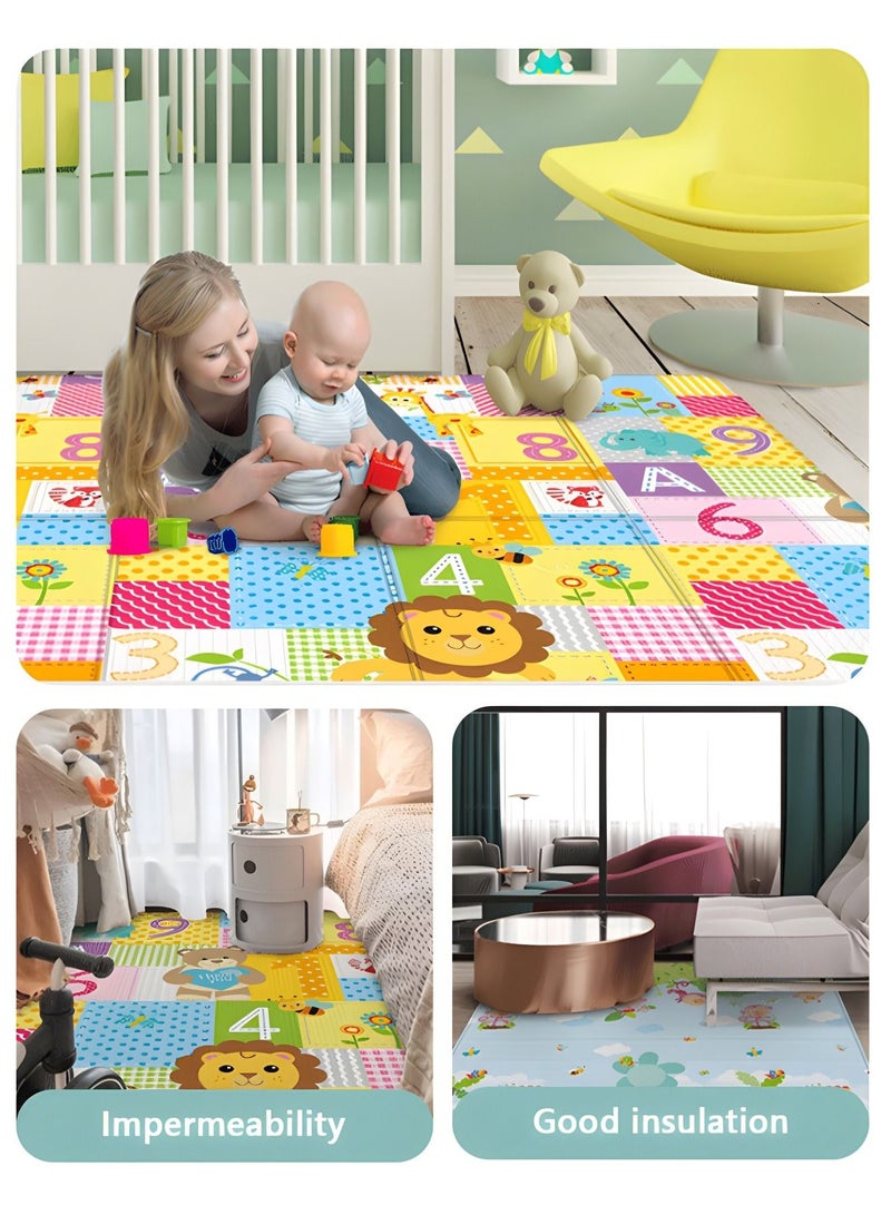 Play Mat, 180*100 CM Playmat, Baby Play Mat for Floor Play,Water Proof and Reversible Large Soft Baby Mat,Extra Thick Kids Crawling Mat