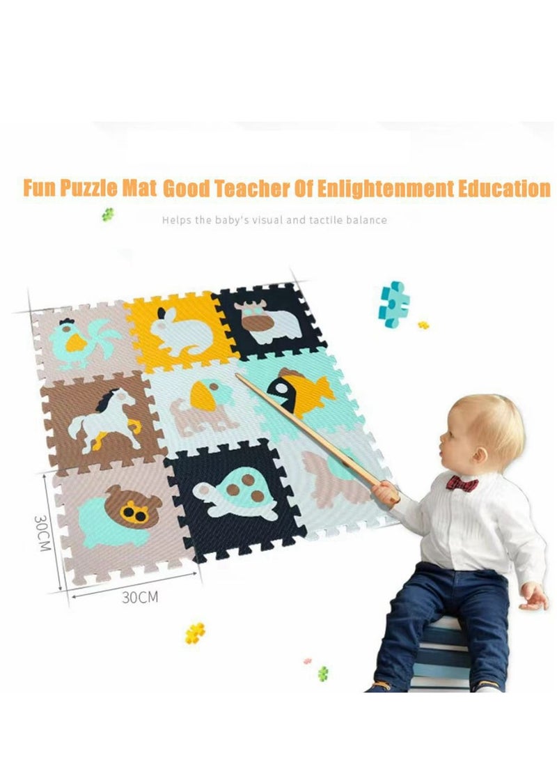 COOLBABY Fun Little Toys Baby Play Mat With Playpen Baby Play Mat EVA Foam Puzzle Mat Set Of 25 Waterproof Baby Crawl Mats For Home Playroom Perfect Toddler Playroom Crawl Play Mat