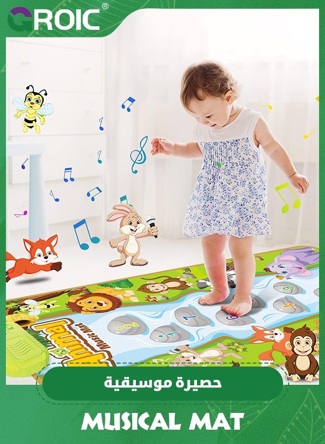 Baby Music Mat Toys, Montessori Toy Toddlers Dance Pad for Kids Sensory Step & Sing Floor Mat Early Educational Toys for Kids,Play Mat for Kids