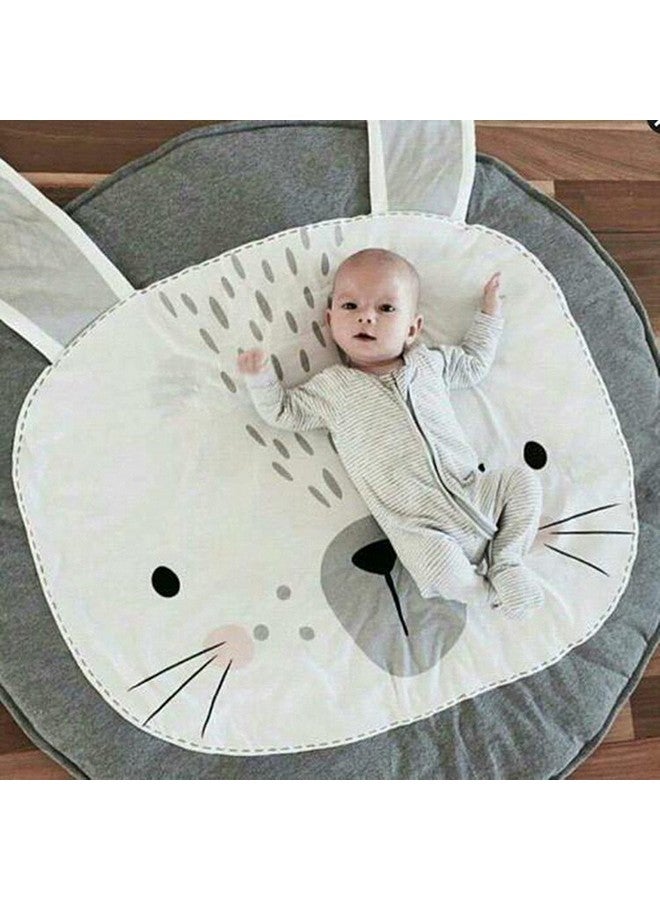 Baby Play Mat Cotton Floor Gym Grey Baby Room Rugs Nontoxic Nonslip Reversible Washable Infant Floor Mat Baby Floor Pillowrabbit37.4