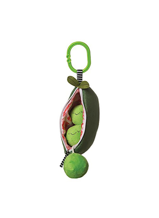 Manhattan Toy Farmer's Market Peas in a Pod Baby Rattle and Squeaker Travel and Crib Toy