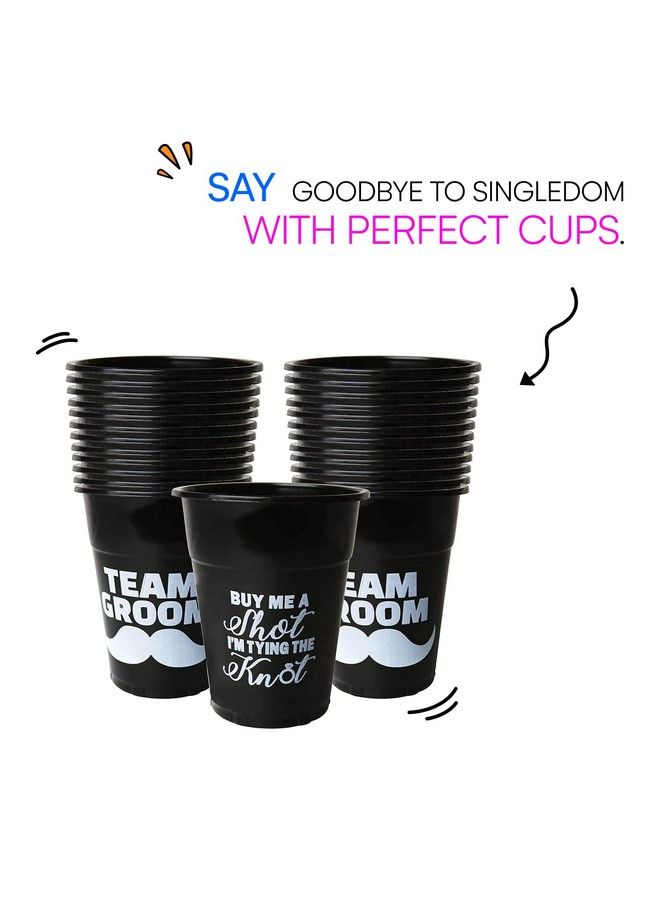 Bachelor Party Supplies Team Groom Cups Bulk Pack Of 25 Plastic Cups
