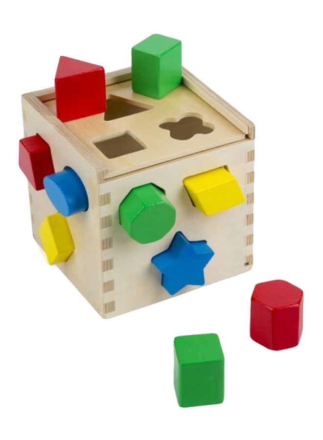 12-Piece Shape Sorting Cube Classic Toy Set