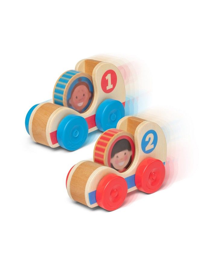 Go Tots Wooden Race Cars (2 Cars 2 Disks) Stacking Toys For Infants Hand Push Vehicles Wooden Car Toys For Toddlers Ages 1+ Fsccertified Materials