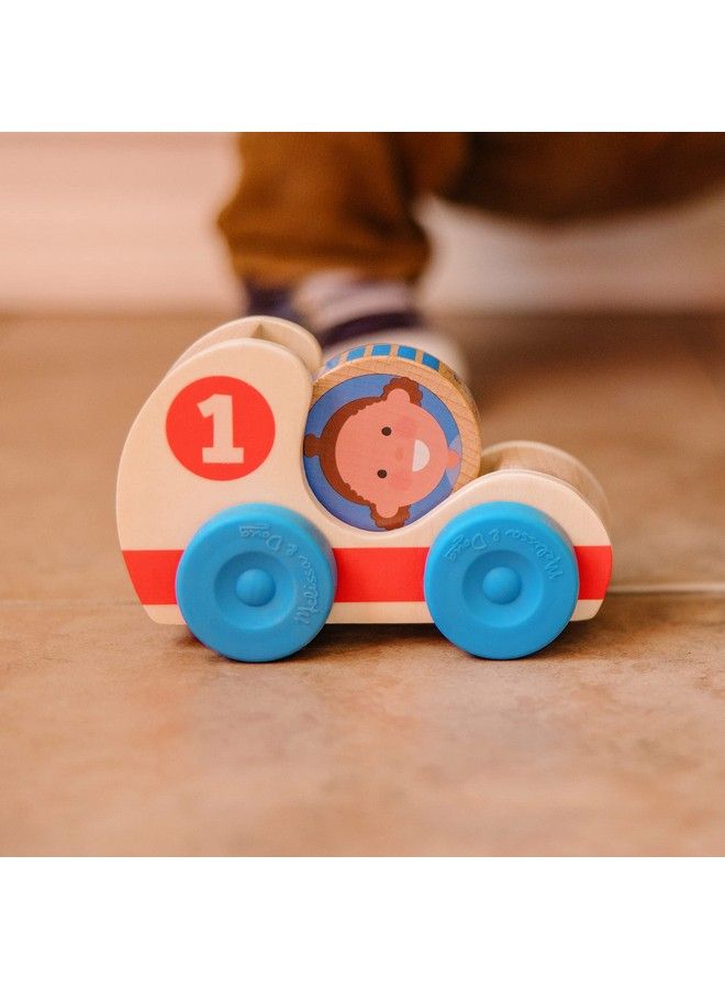 Go Tots Wooden Race Cars (2 Cars 2 Disks) Stacking Toys For Infants Hand Push Vehicles Wooden Car Toys For Toddlers Ages 1+ Fsccertified Materials