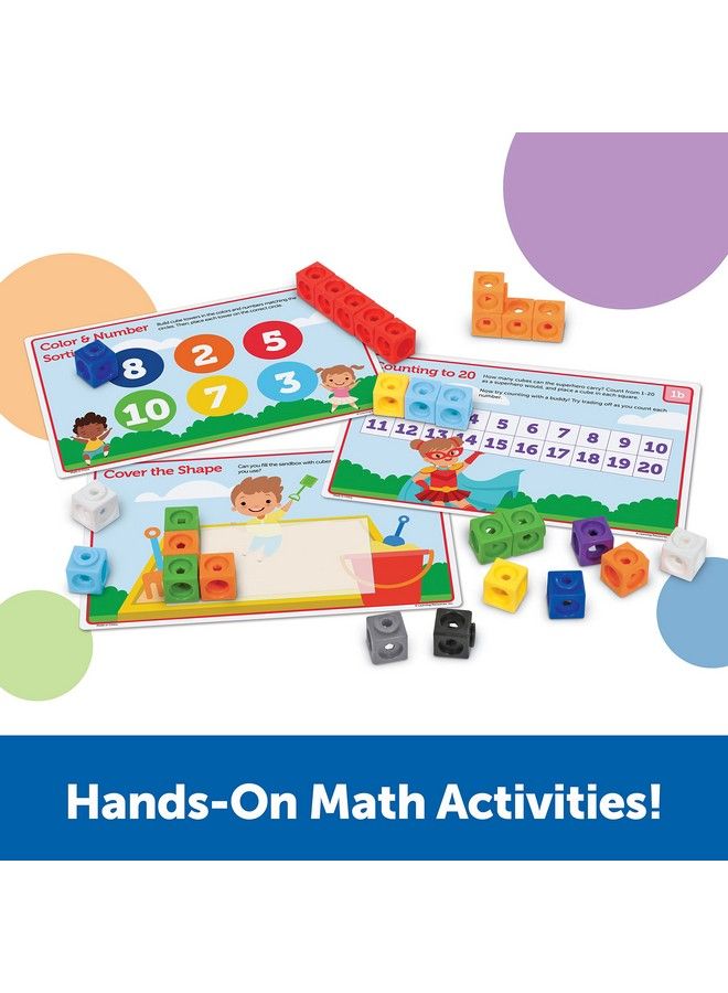 Mathlink Cubes Preschool Math Activity Set 115 Pieces Ages 3+ Preschool Stem Activities Math Activity Set And Games For Kids