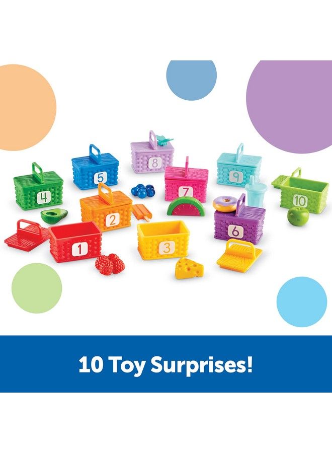 Sorting Surprise Picnic Baskets Toddler Sorting & Matching Skills Toy Fine Motor Skills Preschool Educational Toys 32 Pieces Ages 3+