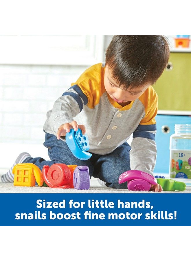 Snap N Learn Shape Snails 20 Pieces Age 18+ Months Toddler Learning Activities Educational Toys Set Color Teaching Toys