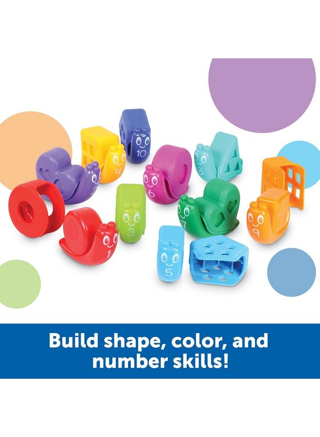 Snap N Learn Shape Snails 20 Pieces Age 18+ Months Toddler Learning Activities Educational Toys Set Color Teaching Toys