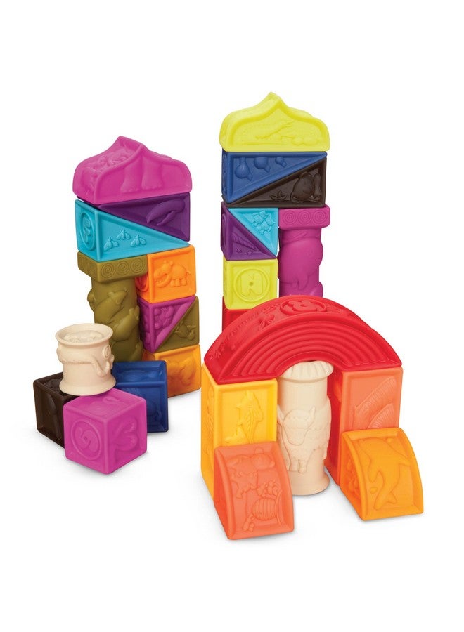 Elemenosqueeze Alphabetical Sort & Stack Developmental Baby Blocks 26 Soft Blocks For Kids & Babys 6 Months +