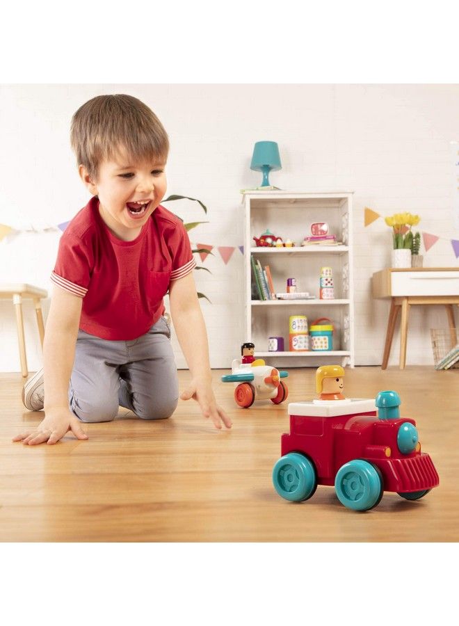 Push And Go Vehicles Friction Powered Pullback Cars For Kids 18 Months + (Plane + Train Combo)