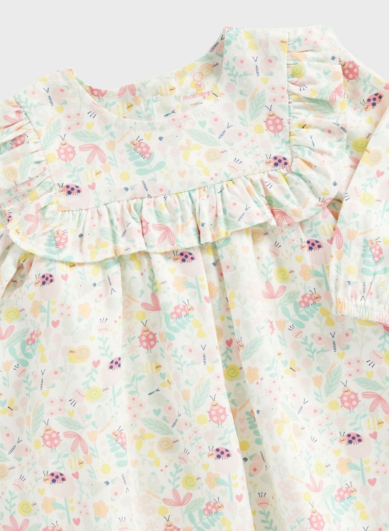 Infant Printed Dress & Knicker Set