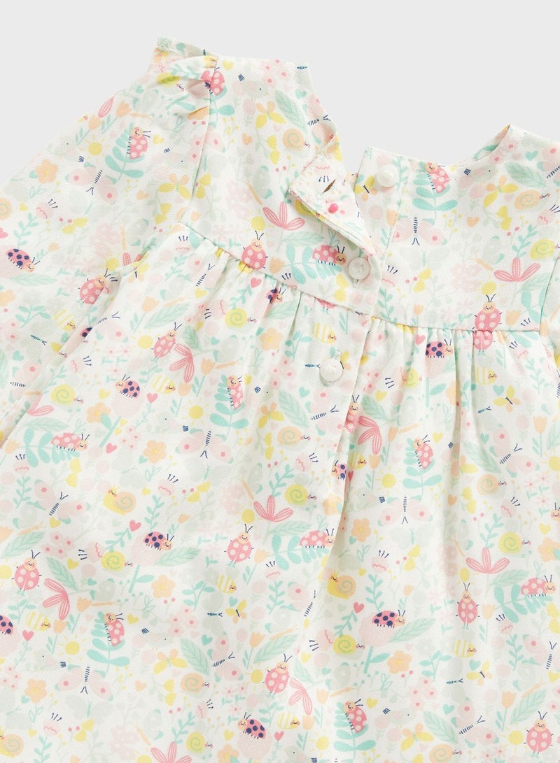 Infant Printed Dress & Knicker Set