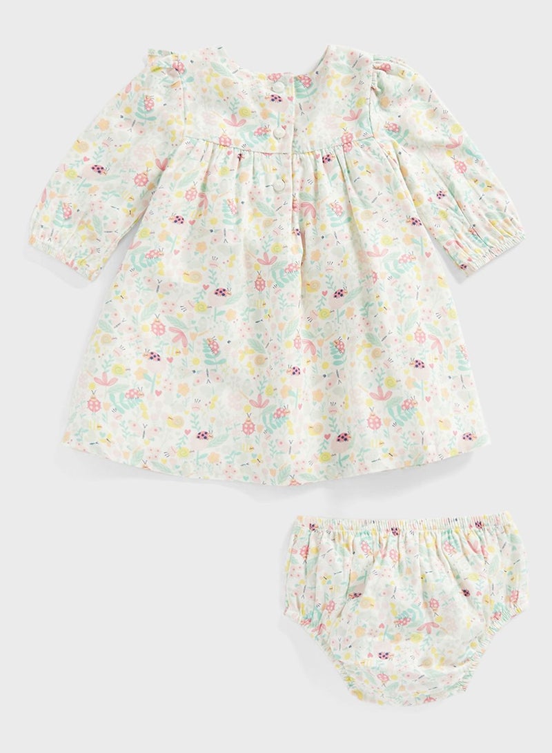 Infant Printed Dress & Knicker Set