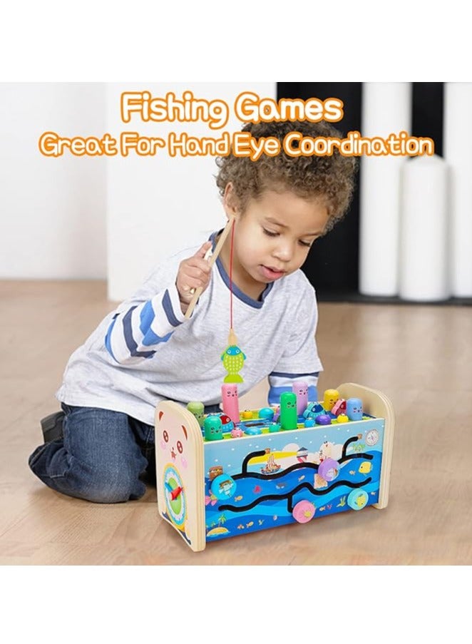 Educational Wooden Montessori Toys for Toddler Sensory Toy Developmental Learning Hammering Pounding Toys Xylophone Fine Motor Skill Toy 1-3 Preschool Activity