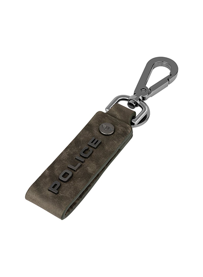 Droid Leather Keyring Green