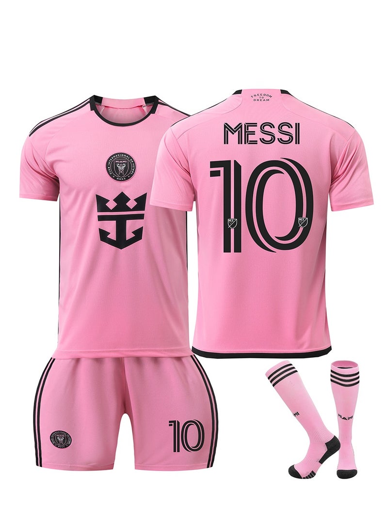 2425 Season Miami Messi Jersey Children's Football Shirt Sportswear Set